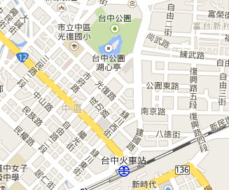 台中公園(中山公園)地圖